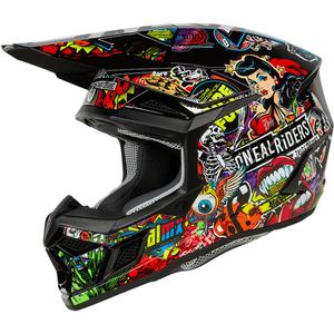 Cască motocross O'Neal 3SRS Crank multicoloră
