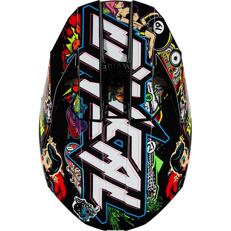 Cască motocross O'Neal 3SRS Crank multicoloră