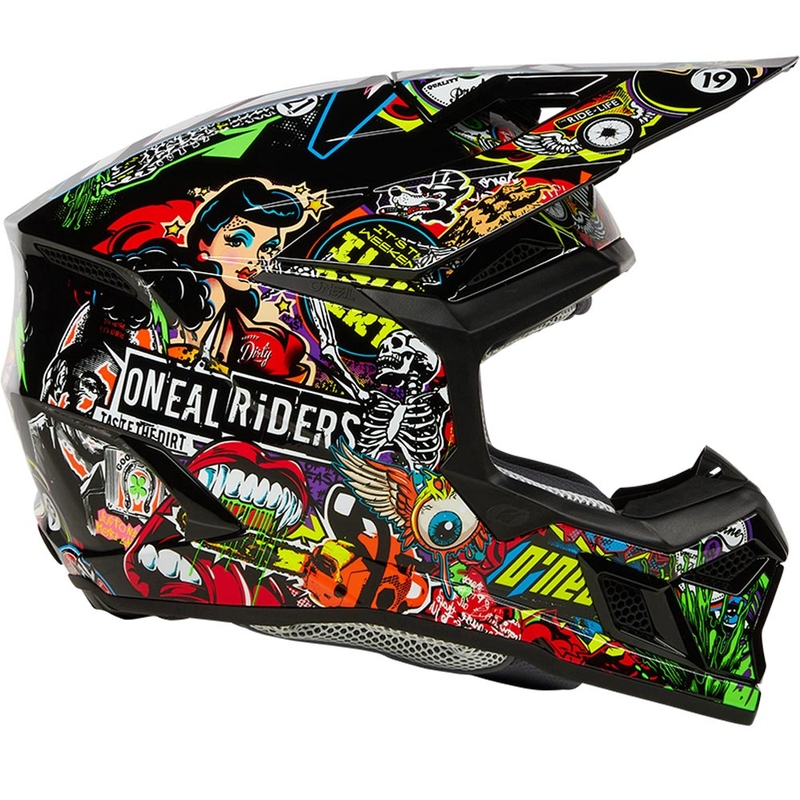 Cască motocross O'Neal 3SRS Crank multicoloră