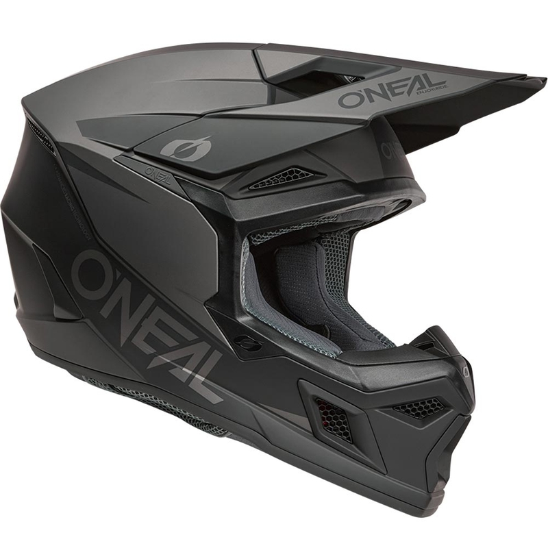 Cască motocross O´Neal 3SRS Solid negru mat-gri
