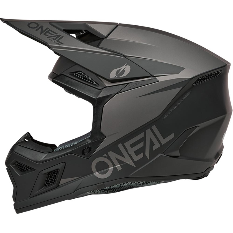 Cască motocross O´Neal 3SRS Solid negru mat-gri