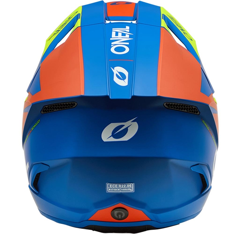 Cască motocross O´Neal 3SRS Solid albastru mat-galben fluo
