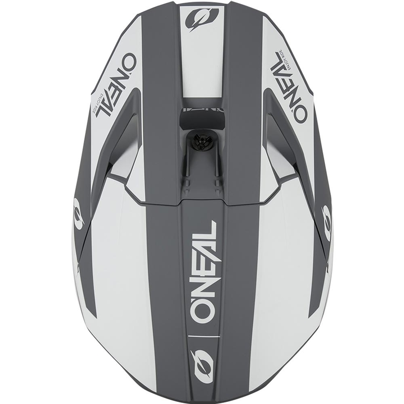 Cască motocross O´Neal 3SRS Solid alb-gri mat