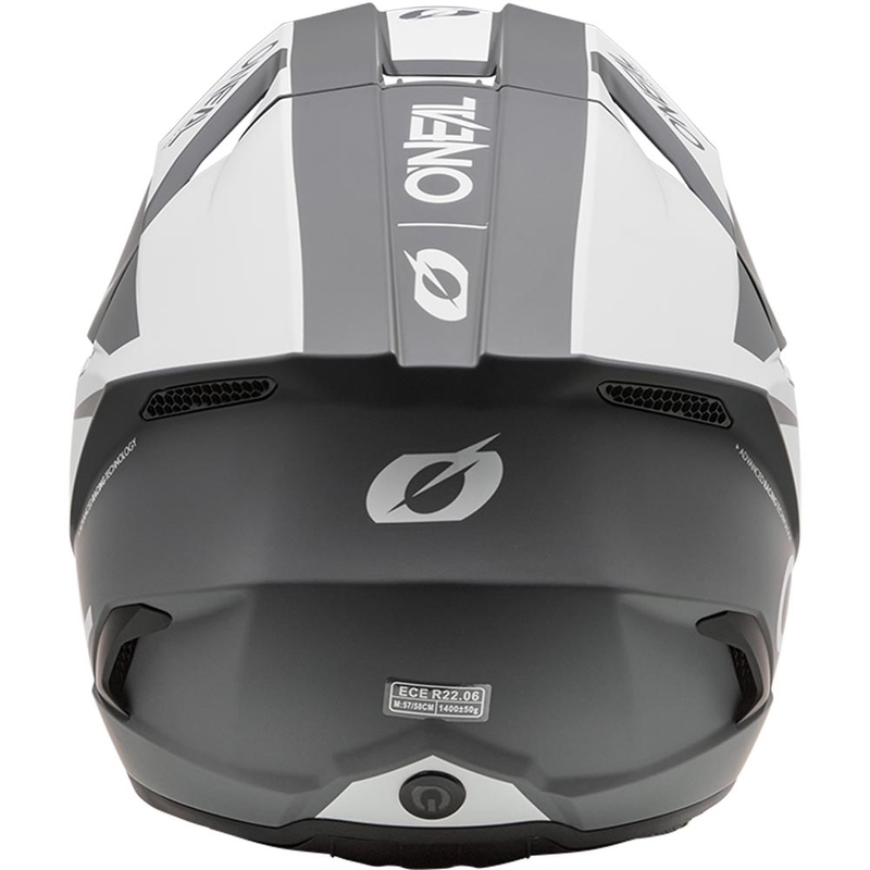 Cască motocross O´Neal 3SRS Solid alb-gri mat