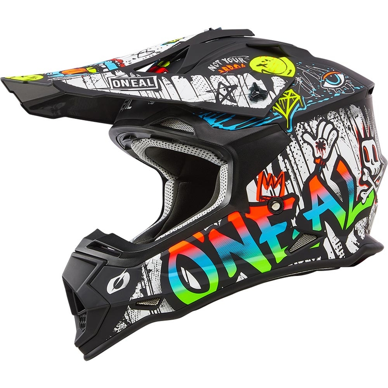 Cască motocross O´Neal 2SRS Rancid negru mat-alb