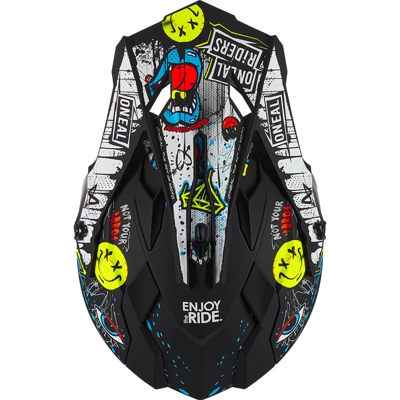 Cască motocross O´Neal 2SRS Rancid negru mat-alb