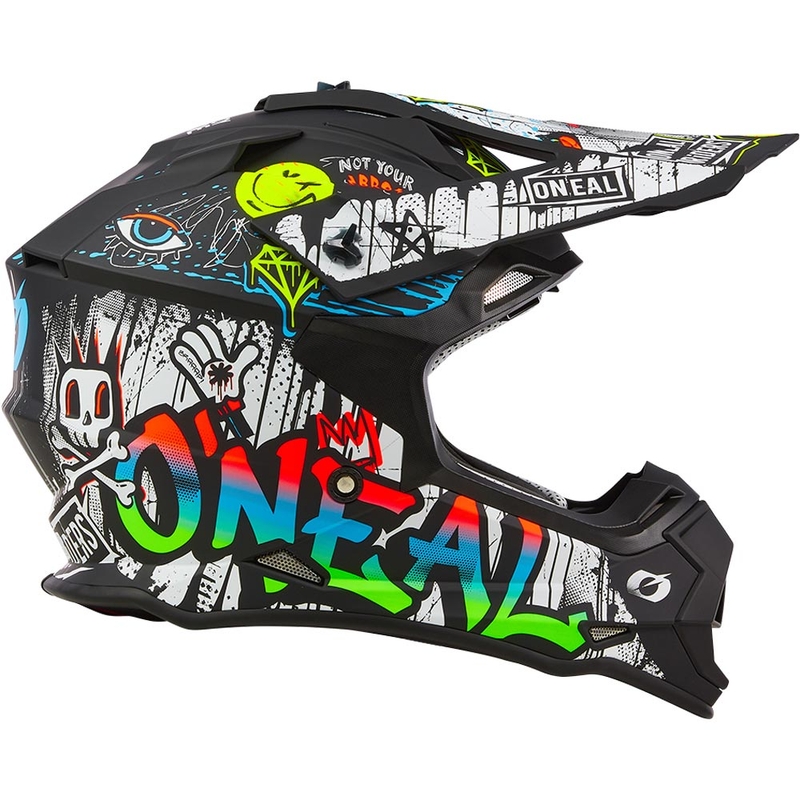 Cască motocross O´Neal 2SRS Rancid negru mat-alb