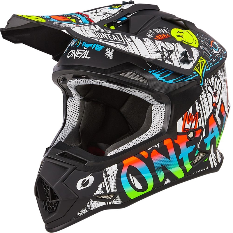 Cască motocross O´Neal 2SRS Rancid negru mat-alb