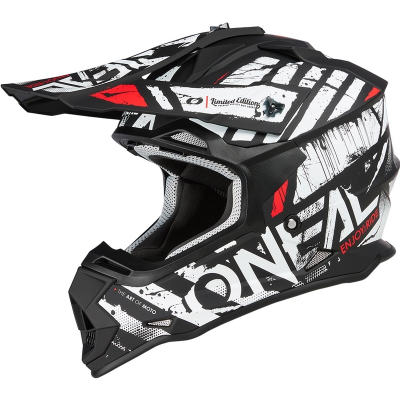 Cască motocross O´Neal 2SRS Glitch negru-alb