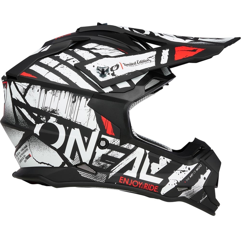 Cască motocross O´Neal 2SRS Glitch negru-alb