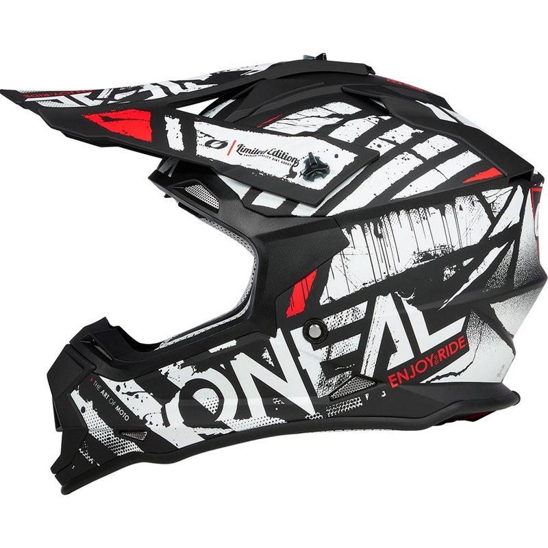 Cască motocross O´Neal 2SRS Glitch negru-alb