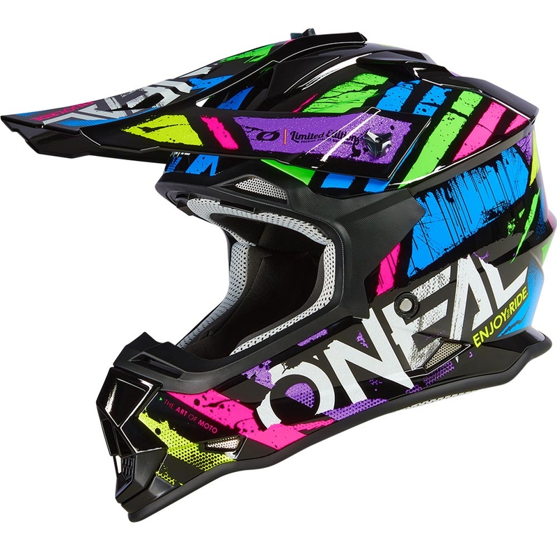 Cască motocross O'Neal 2SRS Glitch multicoloră
