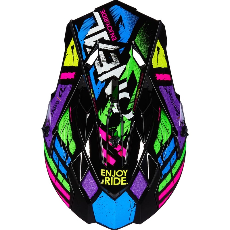 Cască motocross O'Neal 2SRS Glitch multicoloră