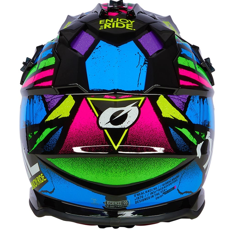 Cască motocross O'Neal 2SRS Glitch multicoloră