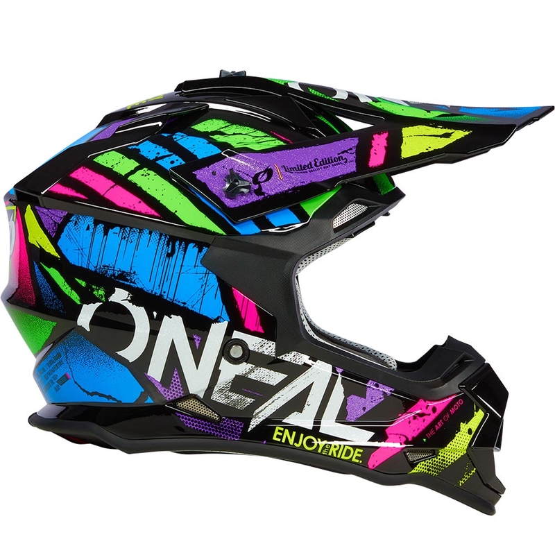 Cască motocross O'Neal 2SRS Glitch multicoloră