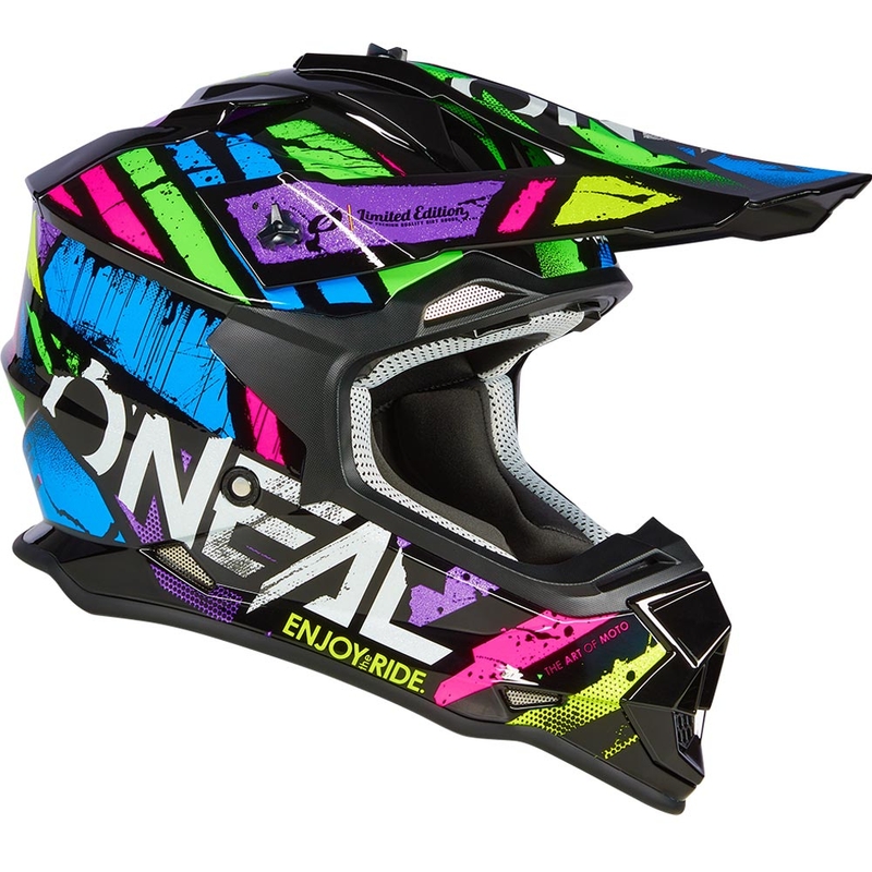 Cască motocross O'Neal 2SRS Glitch multicoloră
