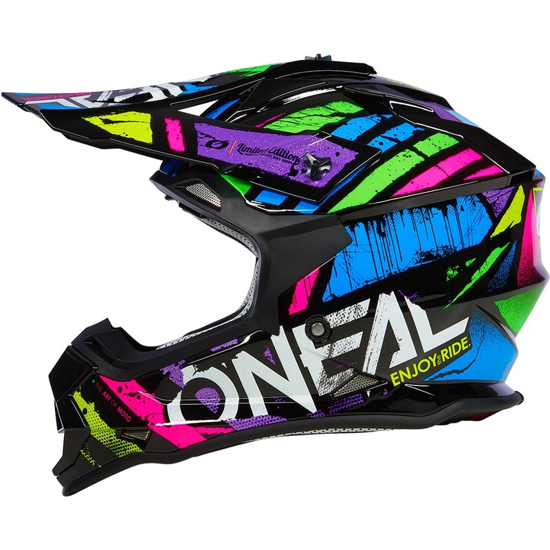 Cască motocross O'Neal 2SRS Glitch multicoloră