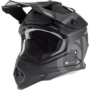 Cască motocross O'Neal 2SRS Slick negru-gri