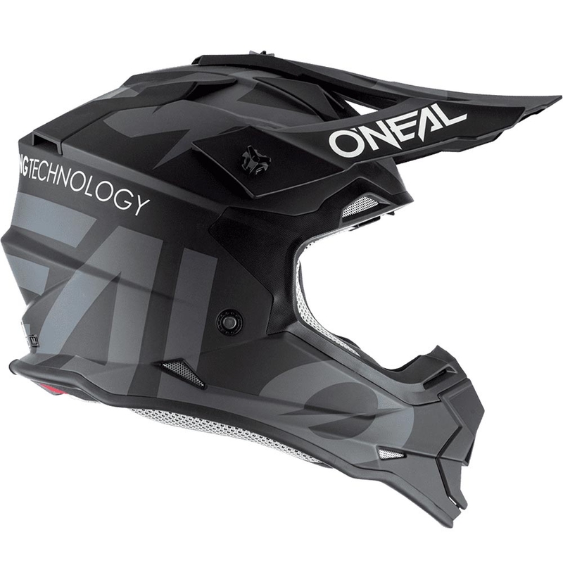Cască motocross O'Neal 2SRS Slick negru-gri