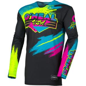 Tricou motocross O'Neal Mayhem Reseda negru-galben fluo