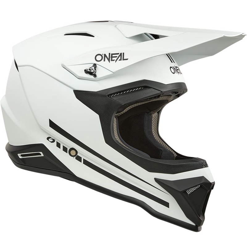 Cască motocross O'Neal 1SRS Solid alb mat
