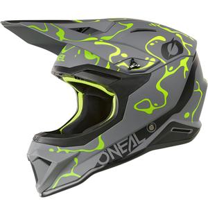 Cască motocross O'Neal 1SRS Splash gri mat-galben fluo