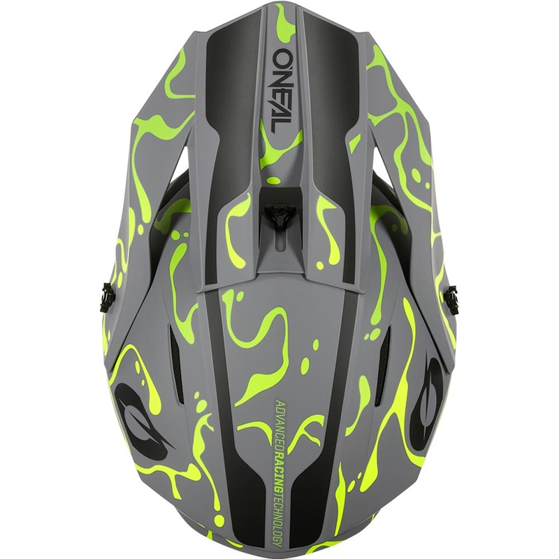 Cască motocross O'Neal 1SRS Splash gri mat-galben fluo