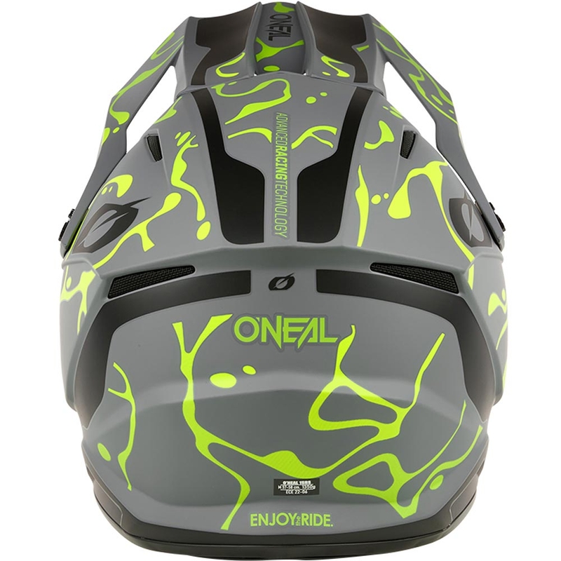 Cască motocross O'Neal 1SRS Splash gri mat-galben fluo
