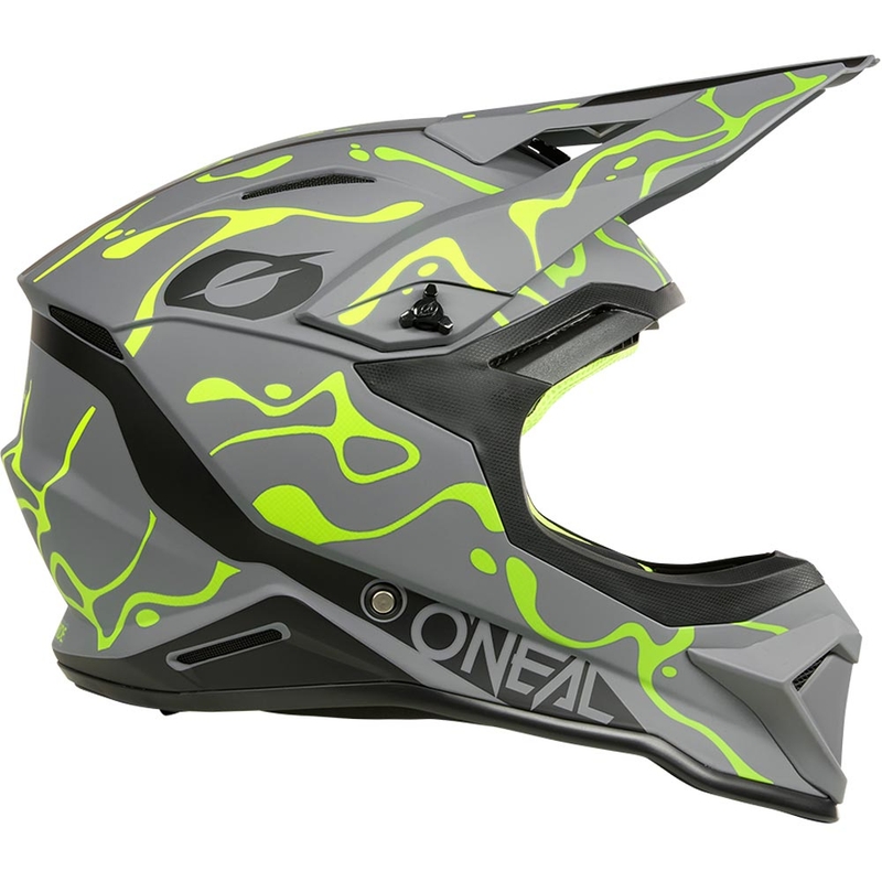 Cască motocross O'Neal 1SRS Splash gri mat-galben fluo