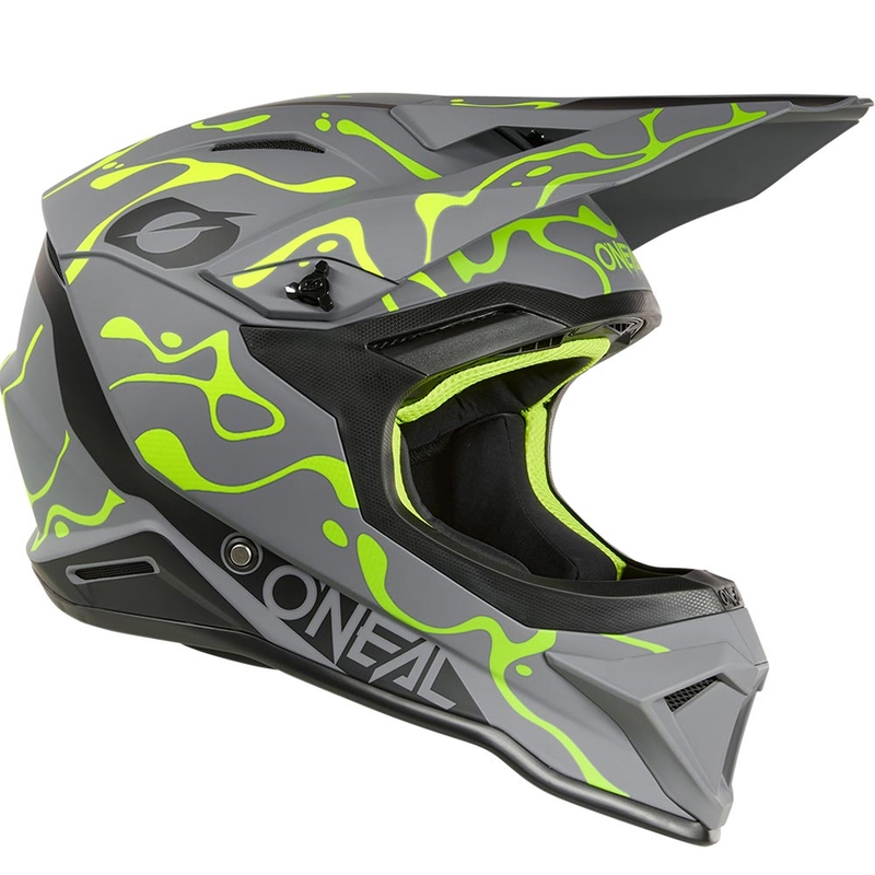 Cască motocross O'Neal 1SRS Splash gri mat-galben fluo
