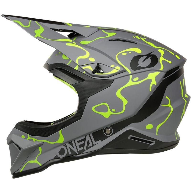 Cască motocross O'Neal 1SRS Splash gri mat-galben fluo