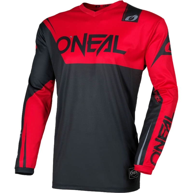 Tricou motocross O'Neal Element Racewear negru-roșu