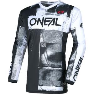 Tricou motocross O'Neal Element Roller negru-alb