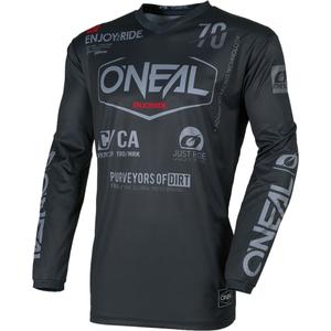 Tricou motocross O'Neal Element Brand negru-gri