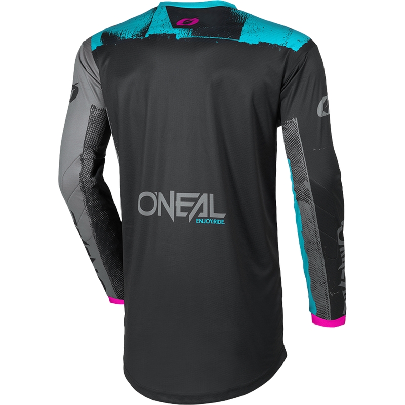 Tricou motocross O'Neal Element Roller pentru femei, negru-albastru