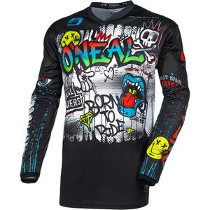 Tricou motocross O'Neal Element Rancid negru-alb
