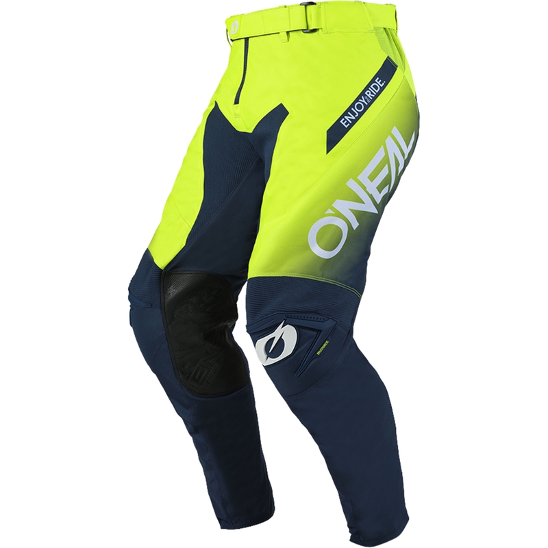 Pantaloni motocross O'Neal Mayhem Hexx albastru-galben fluo