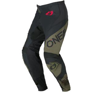 Pantaloni motocross O'Neal  Element Racewear negru-măsliniu