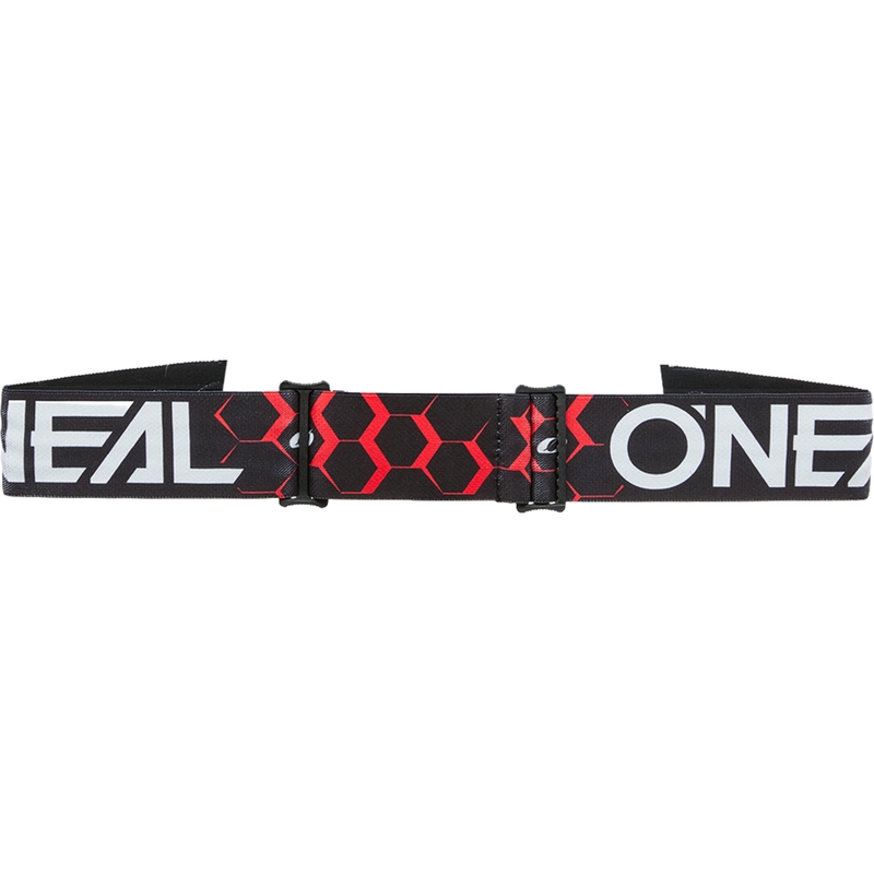 Ochelari motocross O´Neal B-33 Hexa negru-roșu (plexiglas iridium roșu)