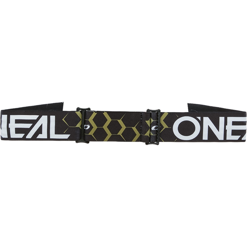Ochelari motocross O´Neal B-33 Hexa negru-auriu (plexiglas oglindit argintiu)