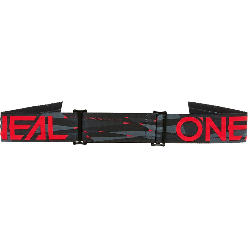Ochelari motocross O´Neal B-33 Ictus negru-roșu (plexiglas gri)