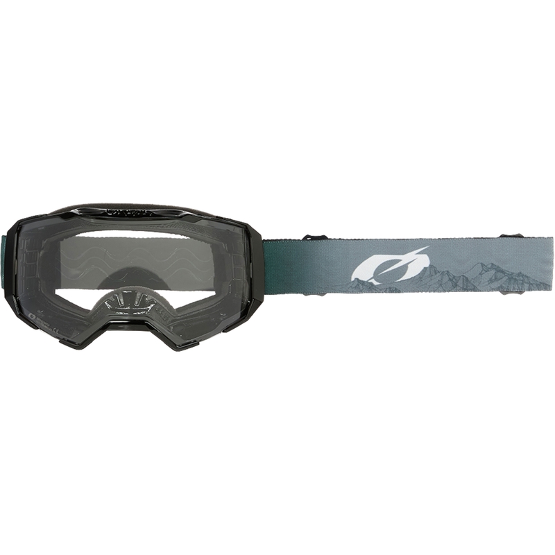 Ochelari motocross O´Neal B-22 Covert gri-verde (plexiglas transparent)