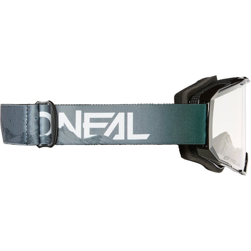 Ochelari motocross O´Neal B-22 Covert gri-verde (plexiglas transparent)