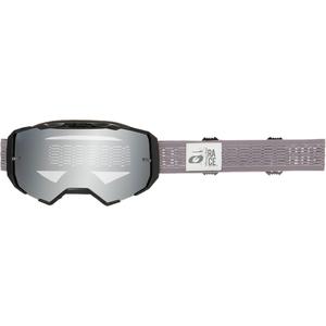 Ochelari motocross O´Neal B-22 Static gri (plexiglas oglindit argintiu)