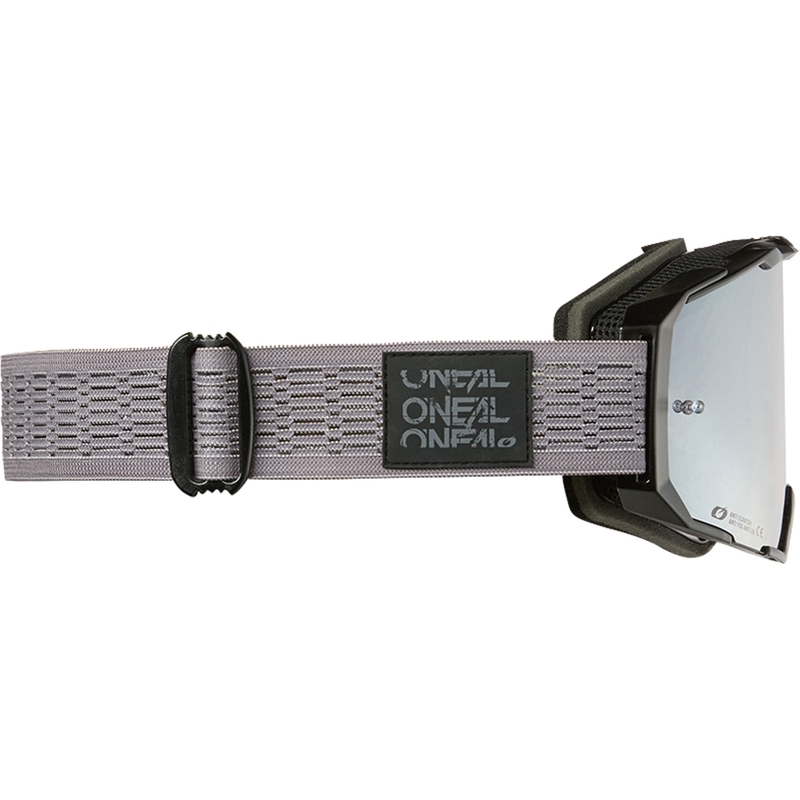 Ochelari motocross O´Neal B-22 Static gri (plexiglas oglindit argintiu)