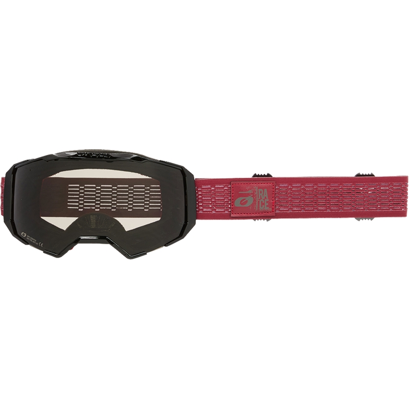 Ochelari motocross O´Neal B-22 Static roșii (plexiglas gri)