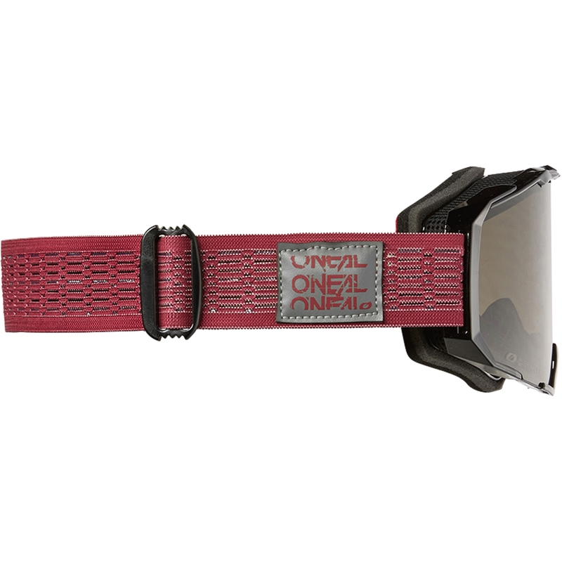 Ochelari motocross O´Neal B-22 Static roșii (plexiglas gri)