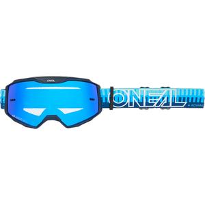 Ochelari motocross O´Neal B-10 Striped blue (plexiglas iridium blue)