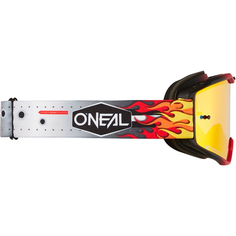 Ochelari motocross O´Neal B-10 HR multicolori (plexiglas roșu iridiu)