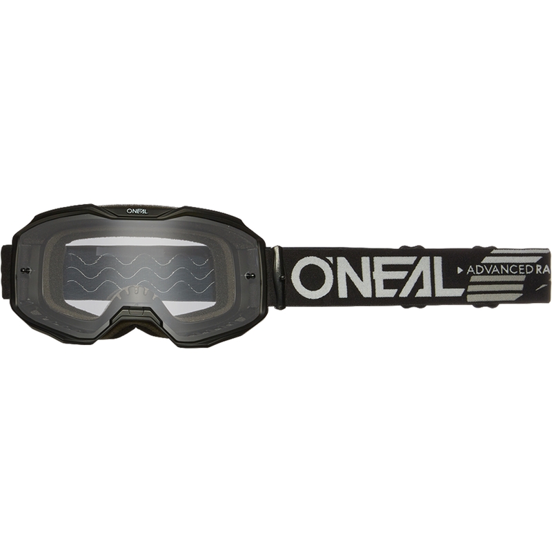 Ochelari motocross O´Neal B-10 Negru solid (plexiglas transparent)